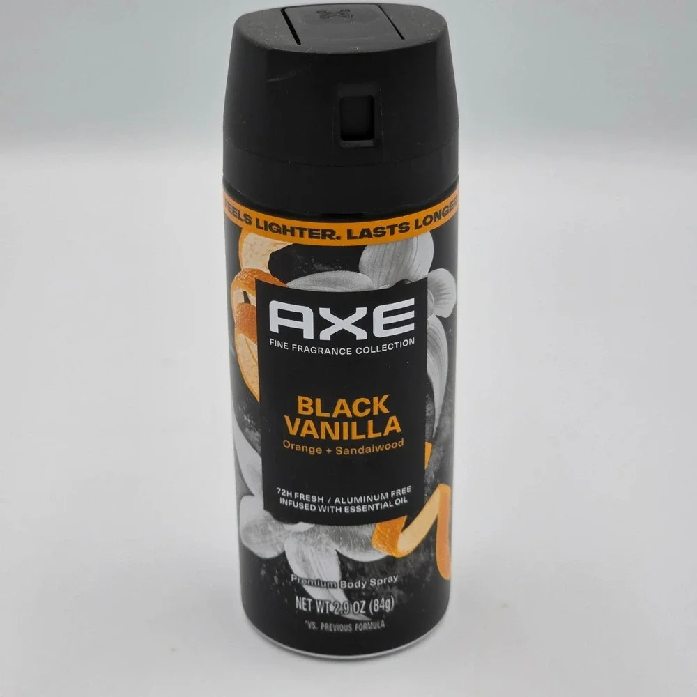 Axe Fine Fragrance Men's Deodorant Body Spray Vanilla Aluminum Free 2.9oz (2 Pk)